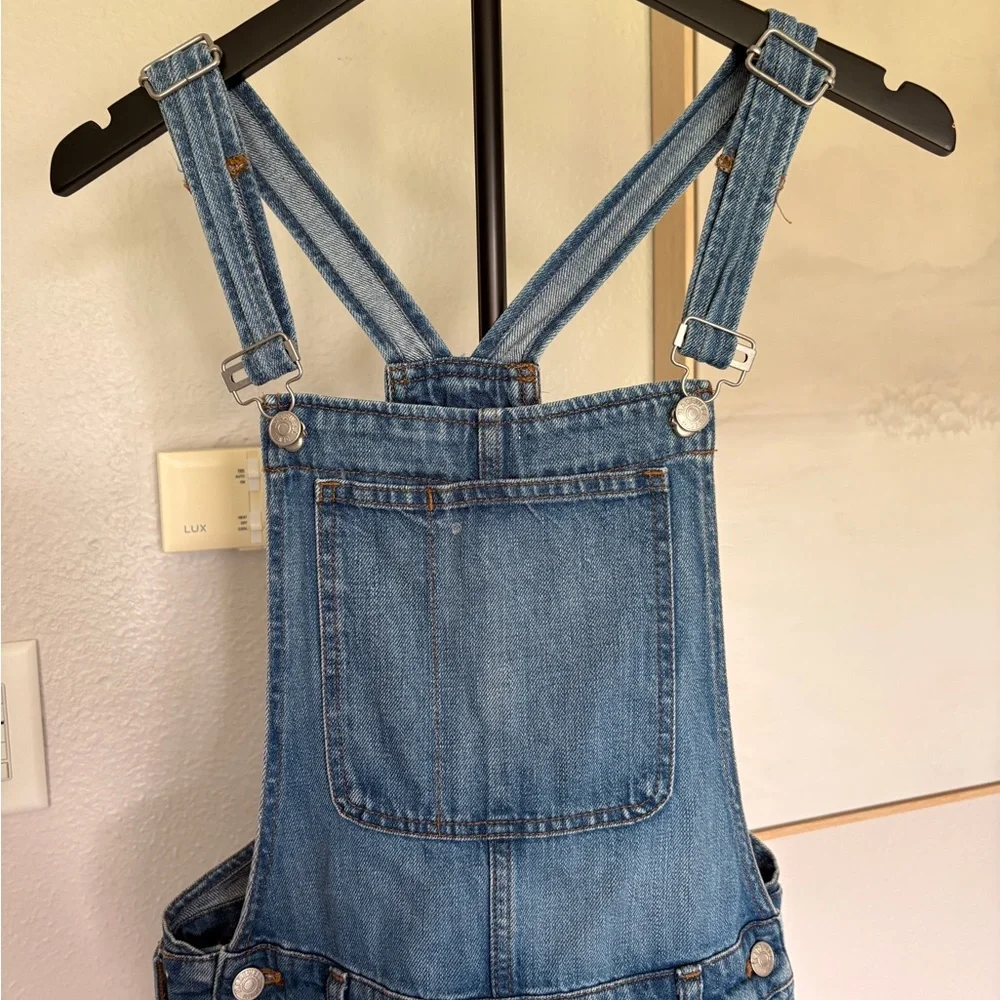 Madewell Light Blue Denim Overalls Shortalls - Picture 3 of 5